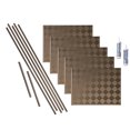 thumbnail image 1 of Fasade Miniquattro Vinyl Backsplash Kit 15 sq ft Argent Bronze, 1 of 6