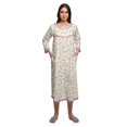 thumbnail image 4 of Moomaya Chemise de Nuit Boutonnée en Coton Imprimé pour Femmes, Robe de Nuit d'Allaitement, 4 of 5