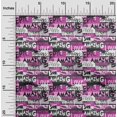 thumbnail image 2 of oneOone Georgette Viscose Pink Fabric Writing Font Sewing Craft Projects Fabric Prints By Yard 42 Inch Wide, 2 of 4