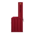 thumbnail image 3 of ACME Cargo Desk & Hutch in Red, 3 of 5