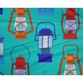 thumbnail image 5 of oneOone Tissu Polyester Lycra Turquoise Bleu Lanterne Rétro Projets de Couture Tissu Imprimé au Mètre 56 Pouces de Large, 5 of 5