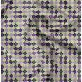 thumbnail image 1 of Soimoi Crepe Silk Fabric Argyle Check Decor Fabric Printed Yard 42 Inch Wide, 1 of 5