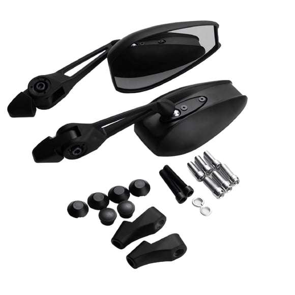 Youkk Rétroviseur de Moto ADV350 pour Grand Compatibilité VTT Down 2024 Nouveaux Accessoires de Moto Noir Blanc Verre