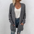 thumbnail image 4 of Cardigans pour Femmes à devant Ouvert, Manches Longues, Manteau en Tricot Torsadé avec Poches, Cardigans pour Femmes, 4 of 6