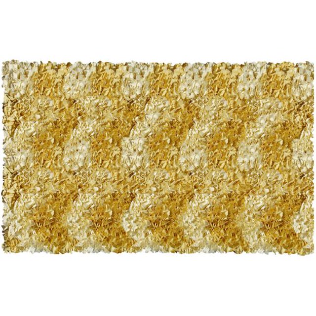 Tapis Chevron Shaggy Ragy Jaune