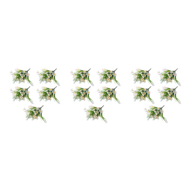 Baohd 5pcs/set Lifelike Artificial Flower Arrangement Low Maintenance And Realistic white 3Set