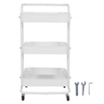 thumbnail image 2 of Organizer Trolley, Handle Rolling Utility Cart  for Kitchen Black,White, 2 of 7