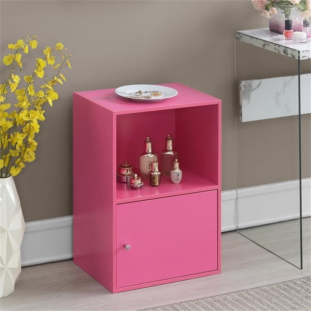 Xtra Storage Armoire à une Porte avec Tablette, Fini Bois Rose