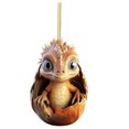 thumbnail image 2 of Vaidha Christmas Dinosaur Car Decoration Pendant Scene Layout Pendant Crafts Gift, 2 of 3