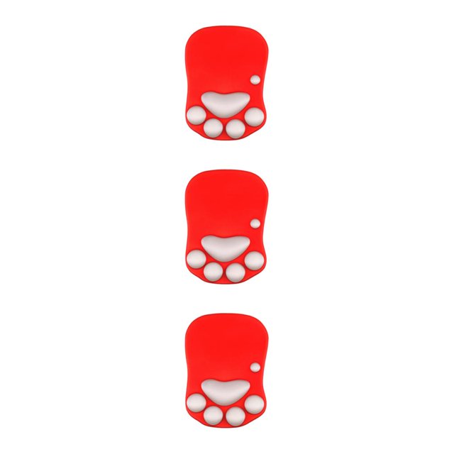 maskred Stylish Cat Paw Gaming Mouse Mat Wrist Protection Non-slide Base Safe Unique DS-001 bright red 3Set