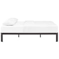 thumbnail image 3 of Modway Corinne Base de Matelas Moderne en Acier, Cadre de Lit Double avec Lattes de Bois, Brun, 3 of 5