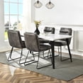 thumbnail image 2 of Homy Casa Set of 2 Thick Padded Dining Chairs with Silver Iron Legs for Dining Room or Office Space, 2 of 7