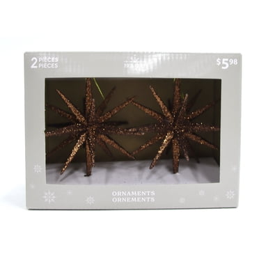 Holiday Time, 2ct Starburst Christmas Ornament
