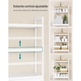thumbnail image 3 of SONGMICS Over-The-Toilet Storage Bathroom Organizer Toilet Rack with Adjustable Shelf, White UBTS01WT, 3 of 6
