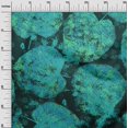thumbnail image 3 of oneOone Georgette Viscose Dusty Teal Green Fabric Abstract Leaf Texture Sewing Craft Projects Fabric Prints By Yard 42 Inch Wide, 3 of 4