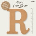 thumbnail image 4 of Plaid Unfinished Wood 5" Letter, R, 4 of 7