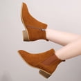 thumbnail image 5 of LSLJS Bottes d'Hiver en Flocage pour Femmes à Talon Épais, Talon Bas, Bout Rond, Chaussures à Fermeture Éclair Latérale, Bottines et Bottillons pour Femmes, Bottes pour Femmes, 5 of 5