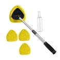 thumbnail image 2 of jinwen Auto Windshield Cleaning Tool Telescopic Handle with 3 Microfiber Pads Reusable for RV SUV Truck Aluminum Rod Multifunctional Yellow Pads, 2 of 9