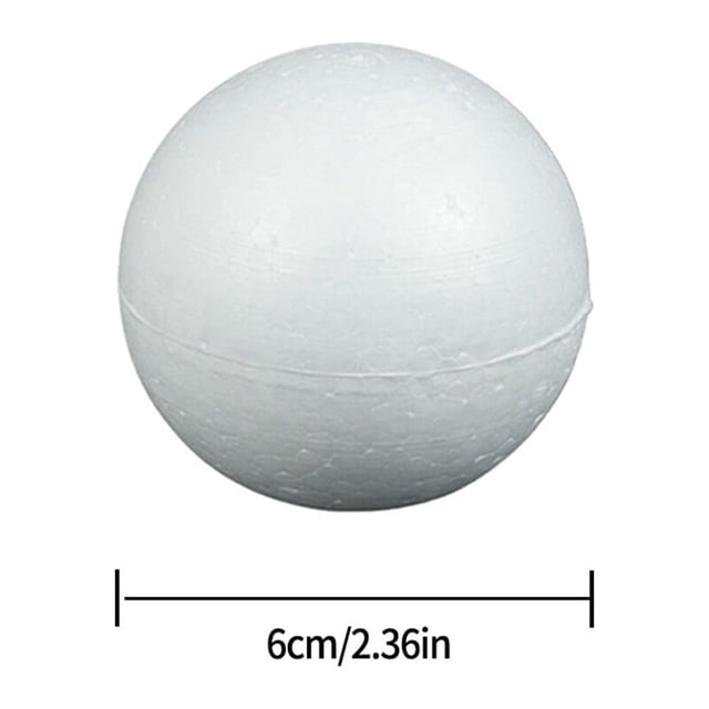MYG Boule en Mousse de Polystyrène Ronde Solide Vierge pour Bricolage de Mariage