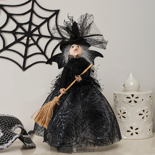Jolies Poupées Sorcières de Collection pour Décoration de Gâteau Halloween