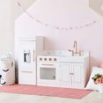 thumbnail image 2 of Teamson Kids Wooden Play Kitchen Set Modern Modular Design White/Rose Gold, 2 of 8