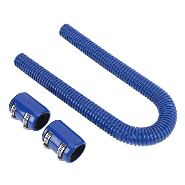 Stainless Steel, 36 Inch Flexible Radiator Hose Kit With Billet Clamps, Easy Installation, Suitable for Cars, Trucks, and SUVs, Adjustable Hose With 36in Length, 15/8in Diameter,