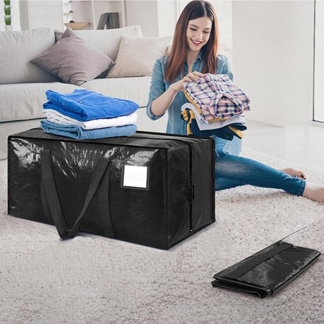 Feltree Christmas Tree Storage Bag, Comforter Storage Bag Large 29x13x14 Inches, Compressible Extra Thick PE Plastic Storage Bag with Handles