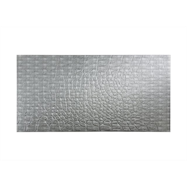 Fasade Cayman Crosshatch Silver Wall Panel 4' x 8'