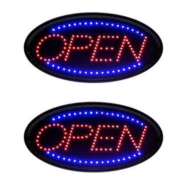 Alpine Industries Panneau Ovale Ouvert à DEL 23 Po x 14 Po, Lot de 2