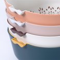 thumbnail image 2 of Thickened double-layer drainage basket, plastic multifunctional circular household fruit storage basket, kitchen fruit and vegetable filter washing basin, 2 of 9