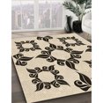 thumbnail image 3 of Ahgly Company Tapis d'Intérieur Lavable en Machine Carré Transitionnel Marron Café, 6 Pieds Carré, 3 of 7