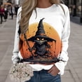 thumbnail image 2 of Tops For Womens Print O Neck Sweatshirt  Neck Fit Pullover Tops Comfortable Long Sleeve Workout Shirts Loose Blouse, 2 of 4