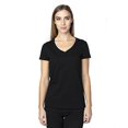 thumbnail image 1 of T-Shirt à Manches Courtes Col en V pour Femmes - Noir - P, 1 of 3