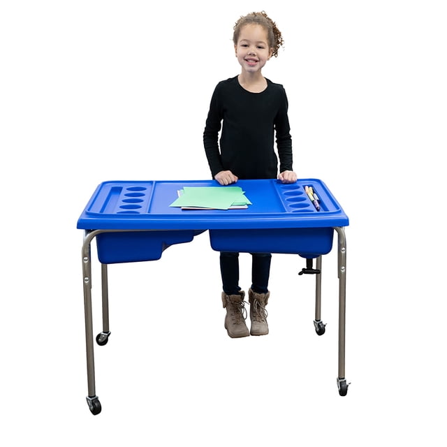 Children's Factory Neptune Sensory Table Basin-Blue-24 H, Double Basin-24 H, Blue