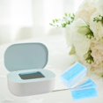thumbnail image 3 of relayinert Stylish Desktop Countertop Mask Dispenser Storage Box with Lid Spacious Holder Plastic Baby Blue 21x14x7.8cm 1Set, 3 of 6
