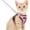 Pink, variant on Cat Harness and Leash for Walking, Cat Car Harness, Escape Proof Soft Adjustable Vest Harnesses for Cats, Easy Control Breathable Strips Harness, Kitten Harness and Leash Set, Black