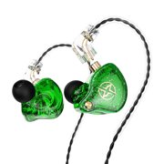 TFixol X2 Pro Detachable HiFi Earphones with Dual Dynamic Drivers - Green, 3.5mm Wired Sport Earbuds for High-Resolution Audio & Enhanced Bass