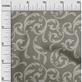 thumbnail image 2 of oneOone Viscose Chiffon Gray Fabric Asian Baroque Craft Projects Decor Fabric Printed By The Yard 42 Inch Wide, 2 of 4