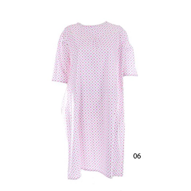 Robe Adaptive en Flanelle pour Femmes (Petite, Blanche avec Petites Fleurs Roses - 06)