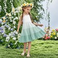 thumbnail image 2 of Tranfacy Robes d'Été pour Ados, Robe d'Été pour Filles, Robe d'Été Boho pour Fille 4-14 Ans à Dégradé de Couleurs, Décontractée, Sans Manches, à Étages, Style Nuisette, 2 of 7
