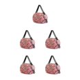 thumbnail image 2 of kurtrusly Sac de Rangement Réutilisable Pliable Écologique et Polyvalent Sac de Magasinage Imperméable en Polyester pour Voyage Sac de Plage Sac à Main Rose camouflage 5Ensemble, 2 of 6
