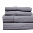 thumbnail image 2 of Royal Hotel Bedding 620-Thread-Count Sheet Set, Wrinkle-Free Cotton-Blend Sheets, Sateen Striped, Deep Pocket, Full Size, Gray, 2 of 4
