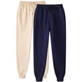 thumbnail image 1 of Pisexur 2PC Womens Sweatpants Solid Color Elastic High Waist Yoga Pants Casual Baggy Drawstring Workout Jogging Pants Oversized Straight Leg Sweatpants Plus Size Sweatpants with Pockets S-3XL, 1 of 2