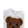 thumbnail image 3 of Faithtur Kids Boy Tracksuit Fluffy Cartoon Bear Sweatshirt + Elastic Pants, 3 of 9