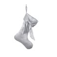thumbnail image 2 of Iumwxz White Velvet Christmas Stocking with Snowflake and Star Patterns 40x19cm Holiday Tree Ornament Sock with Rope Hanger for Festive Home Decor Includes 1 Stocking, 2 of 6