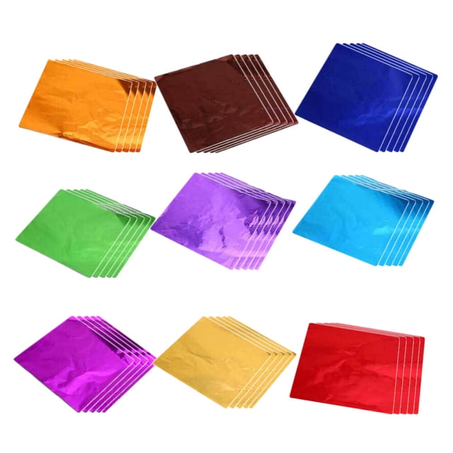Milisten 900Pcs Aluminum Foil Chocolate Wrapper Protect from Damp Assorted Color for Event Organizers