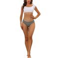 thumbnail image 2 of INSPIRE CHIC Women's Period Underwear Mid-Rised Hipster Panties, Available in Plus Size L Gray, 2 of 4