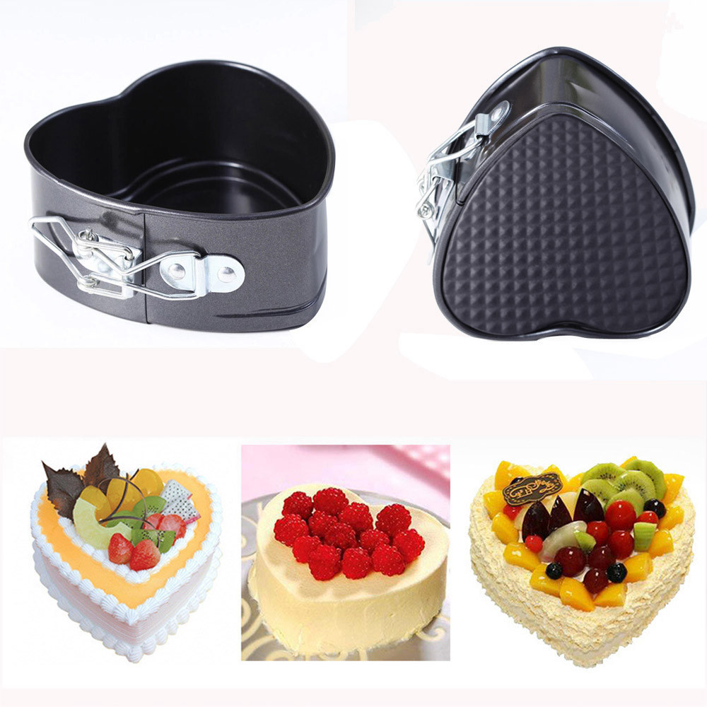 Non-Stick Love Heart Shape Cake Pan Tin DIY Cake Mold Baking Cheese Bread Tray