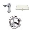 thumbnail image 1 of American Imaginations 20.75-in. W CSA Rectangle Bathroom Undermount Sink Set In Biscuit - Chrome Hardware AI-26977, 1 of 9