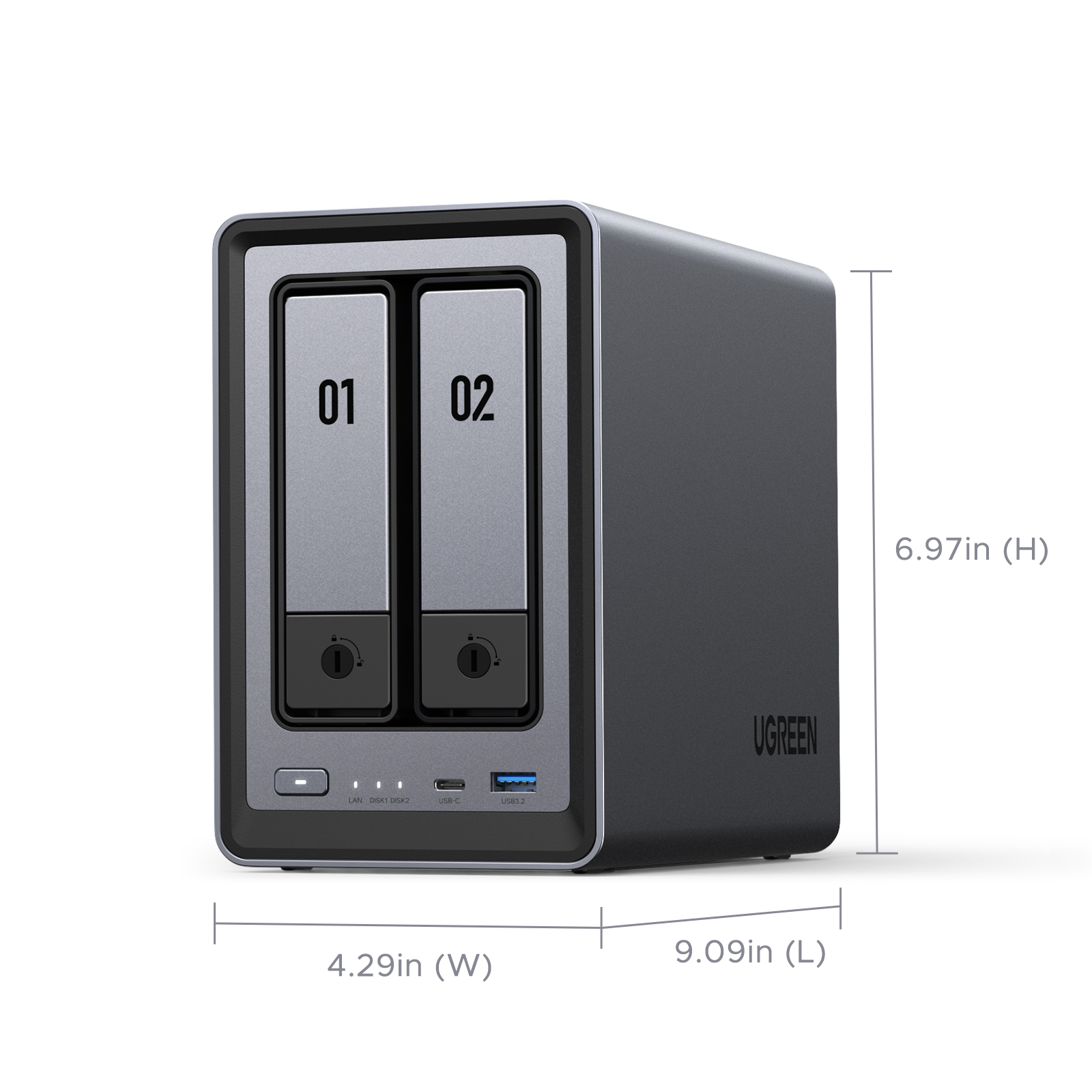 UGREEN NASync DXP2800 2-Bay NAS with Intel 4-Core CPU and 8GB DDR5